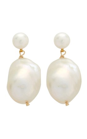 Ren Gold-Plated Pearl Earrings By Brinker & Eliza | Moda Operandi