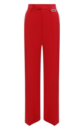 Женские красные хлопковые брюки VETEMENTS купить в интернет-магазине ЦУМ, арт. WA53PA400R