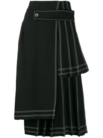 Off-White multi-panel pleated skirt $1,227 - Buy Online - Mobile Friendly, Fast Delivery, Price