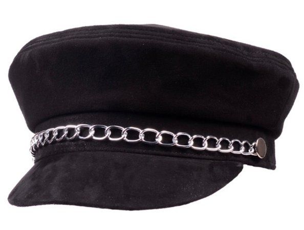 black cabby hat
