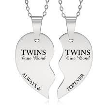 twin sister necklaces - Google Search