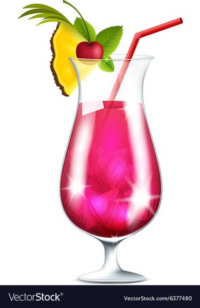 Red cocktail Royalty Free Vector Image - VectorStock