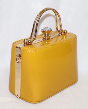 Square yellow purse