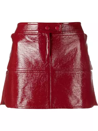 Courrèges faux-leather Patent Miniskirt