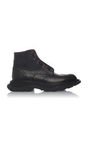 Leather Brogue Boots by Alexander McQueen | Moda Operandi