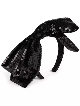 Nina Ricci Sequinned oversized-bow Headband - Farfetch