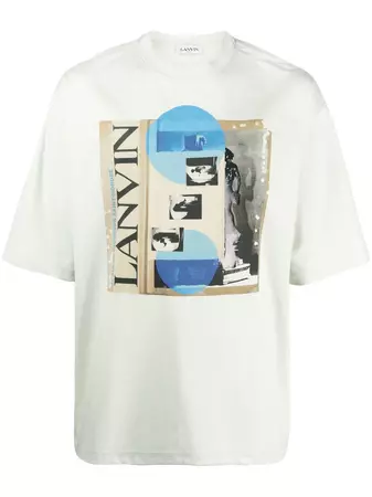 Lanvin White Graphic Print Short Sleeve T-shirt - Farfetch