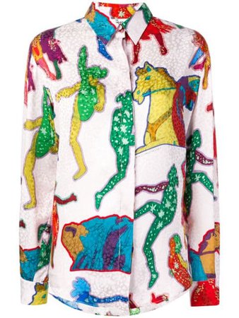 Stella McCartney Stella McCartney X The Beatles horse print blouse £594 - Shop Online. Same Day Delivery in London