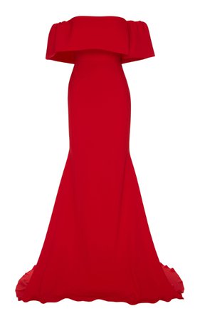 Clemente Off-The-Shoulder Satin Crepe Gown by Alex Perry | Moda Operandi