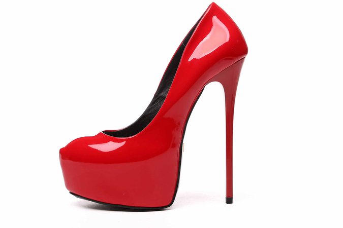 Giaro High Heels in Übergrößen Rot Galana 1001 Red Shiny große Damenschuhe Damenschuhe in Übergrößen High Heels