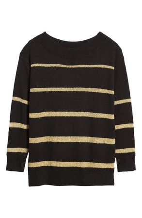 Treasure & Bond Metallic Stripe Sweater | Nordstrom