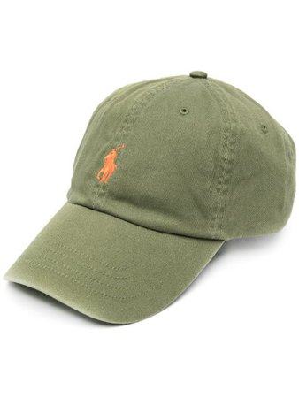 Polo Ralph Lauren logo-embroidered cotton baseball cap green 710811338008 - Farfetch