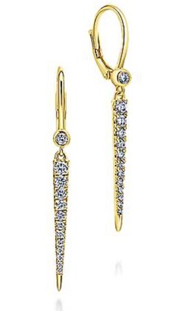 Gold Diamond Dangle Earring