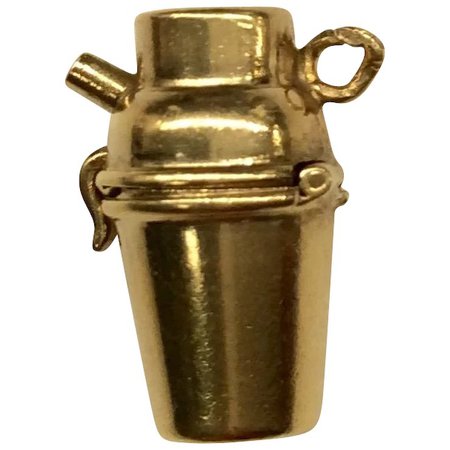 14K Moveable Cocktail Shaker Charm : Charles Anthony Antiques | Ruby Lane