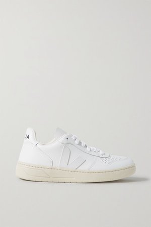 Net Sustain V-10 Leather Sneakers - White