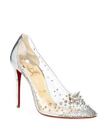 Christian Louboutin Grotika Spiked Red Sole Pumps | Neiman Marcus
