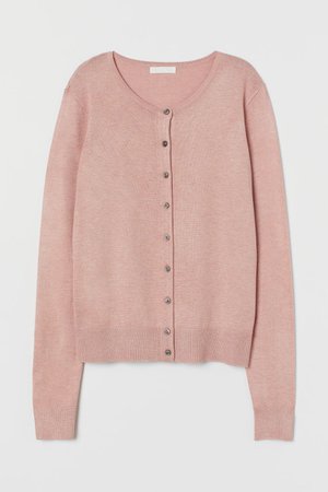 Fine-knit Cardigan - Light pink melange - Ladies | H&M US