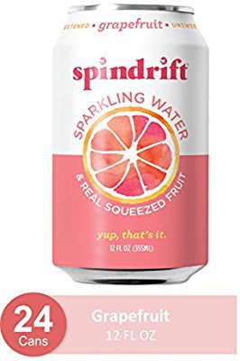 Spindrift Sparkling Water, Grapefruit Flavored, Made with Real Squeezed Fruit, 12 Fl Oz Cans, Pack of 24 (Only 15 Calories per Seltzer Water Can): Amazon.com: Grocery & Gourmet Food