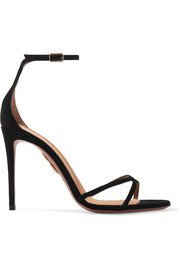 Giuseppe Zanotti | Crystal-embellished suede sandals | NET-A-PORTER.COM