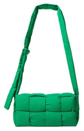 Green Puffer Crossbody Bag