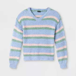 Girls' Boxy Cropped V-neck Sweater - Art Class™ : Target