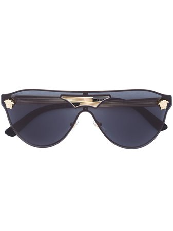 Versace Eyewear Aviator Shields Sunglasses - Farfetch