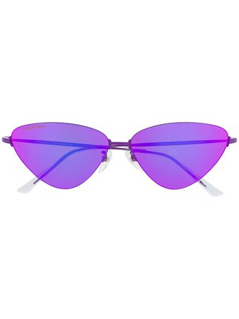 Balenciaga Invisible Cat Sunglasses 570492T0005 Purple | Farfetch