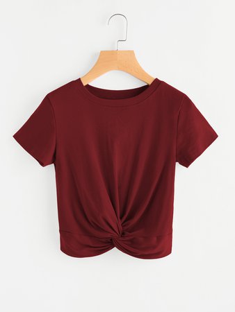 Twisted Front Crop T-shirt