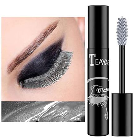 Amazon.com : Eyret Waterproof Long-lasting Colorful Mascara Silver Smudgeproof Fast Dry Eye Lashes Curling Lengthening Thick Eyelashes Paste Beauty Makeup for Women and Girls (2#) : Beauty & Personal Care