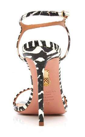 Naked Zebra Print Leather Sandals By Aquazzura | Moda Operandi