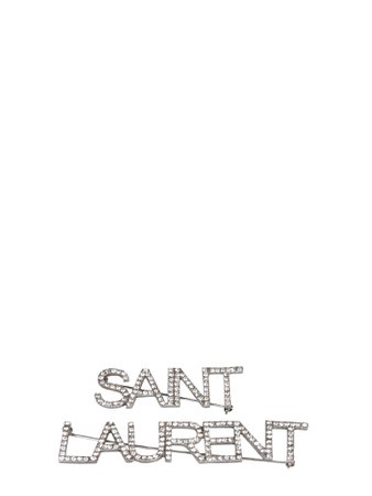 Saint Laurent Brooch With Logo