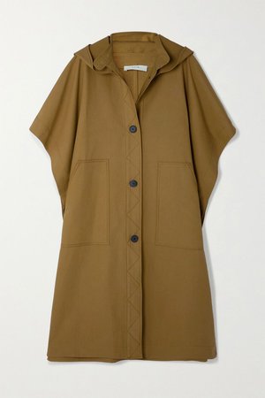 Camel Hooded cotton coat | LVIR | NET-A-PORTER