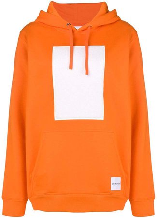 colour-block hooded sweatshirt
