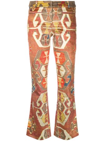 Christian Dior Geometric Printed Trousers Vintage | Farfetch.com