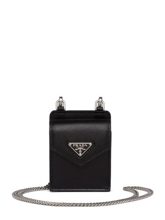 Shop Prada Saffiano leather earphone case with Express Delivery - FARFETCH