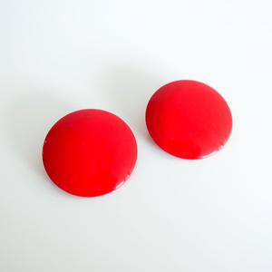 vintage round red earrings