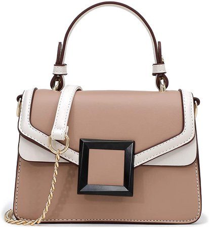 Crossbody Bags for Women Leather Chain Cross Body Purses Cute Designer Handbags Shoulder Bag Medium Size Color-Block Dark Green: Handbags: Amazon.com