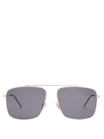 Square-frame metal sunglasses | Dior Homme Sunglasses | MATCHESFASHION.COM FR