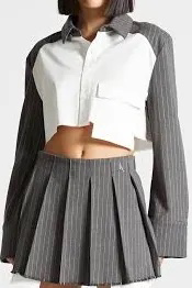 grey skirt set