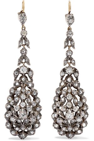 Fred Leighton | 1830s gold diamond earrings | NET-A-PORTER.COM