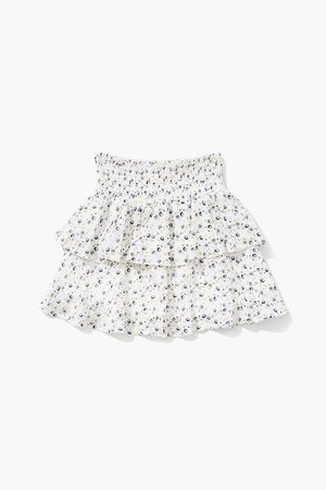 Girls Floral Print Flounce Skirt (Kids)
