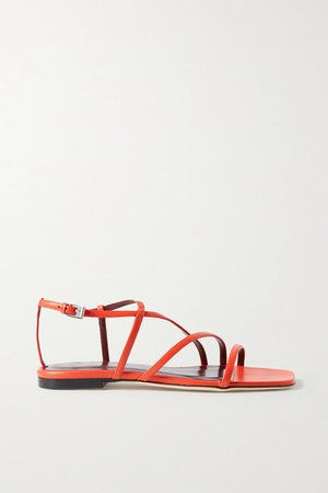 Gitane Leather Sandals - Bright orange