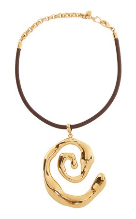Turbi Leather, Gold-Tone Necklace By Jacquemus | Moda Operandi