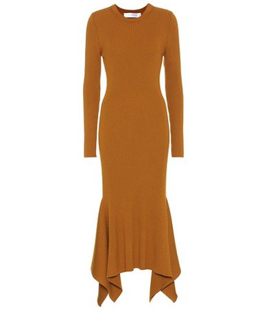 Ribbed virgin wool dress