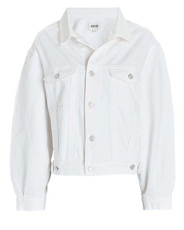 AGOLDE Charli Oversized Denim Jacket in White | INTERMIX®