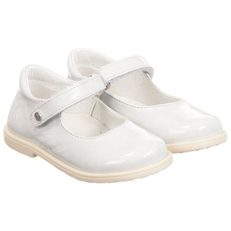 Falcotto by Naturino - Pale Grey Patent Leather Shoes | Childrensalon Outlet