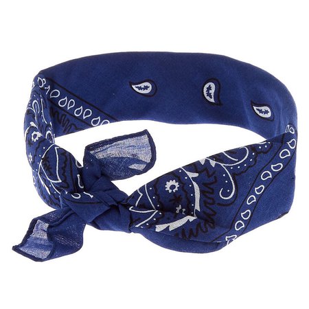 Navy Blue Paisley Bandana Headwrap | Icing US