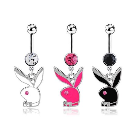 2019 Cute Rabbit Belly Button Ring Surgical Steel Body Jewelry Piercing Ring Classic Red Eye Bunny Navel Ring From Fashion_show2018, $6.88 | DHgate.Com