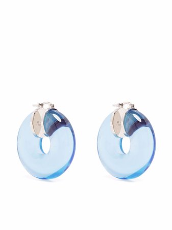 Jil Sander translucent chunky hoop earrings
