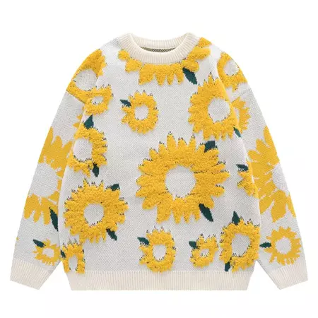 Sunflower Oversized Sweater | BOOGZEL CLOTHING – Boogzel Clothing